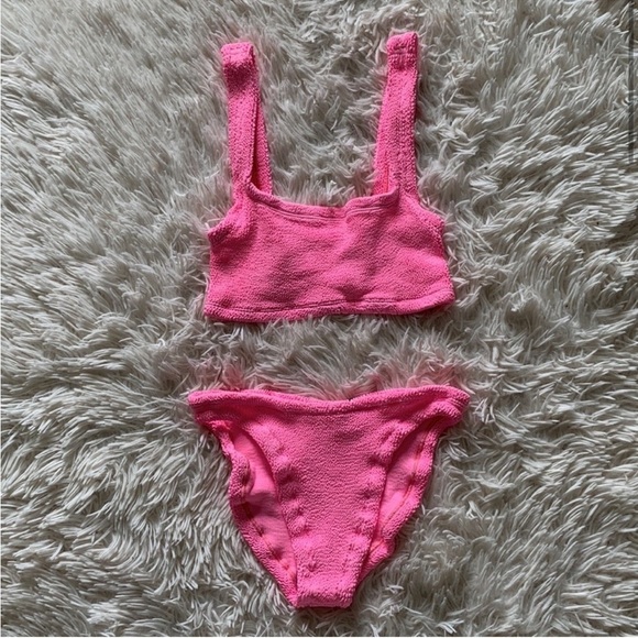 NWT Hunza G Xandra bikini set in bubblegum one size - Picture 3 of 7
